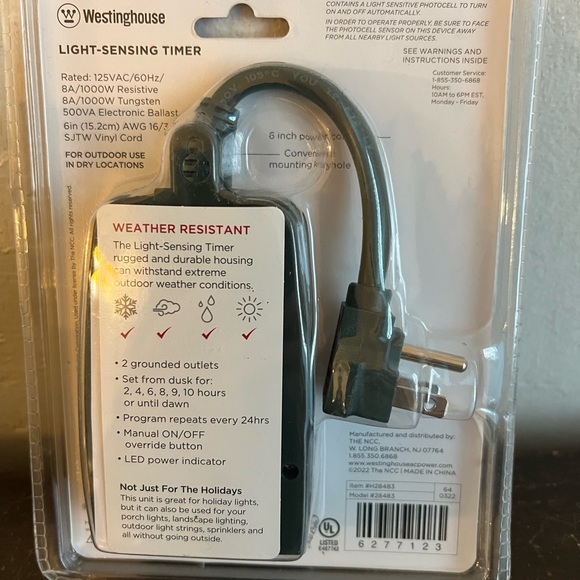 Westinghouse Holiday Westinghouse Light Sensing Timer Nwt Poshmark
